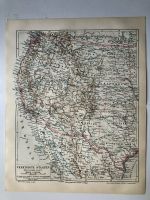 USA West Coast Westküste Landkarte Map alt antik Druck Farbdruck Hessen - Kassel Vorschau