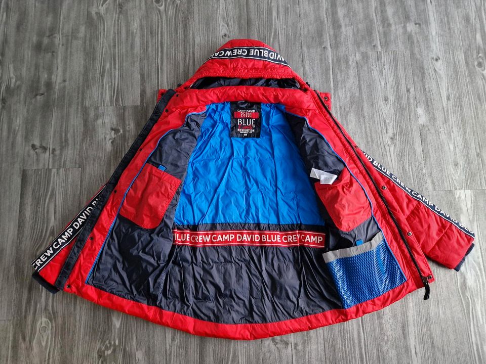 Top Zustand! CAMP DAVID Winterjacke - Gr. L - rot - Daunen? in Naumburg 