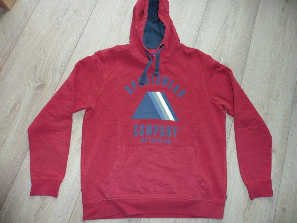 Tom Tailor Kapuzenpullover Sweat Hoodie in Gr.XL rot in Hungen