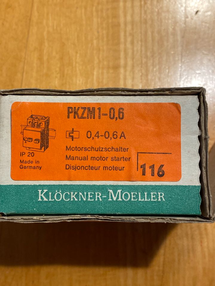 Klöckner-Möller Motorschutzschalter PKZM 1-0,6 - OVP in Schwanstetten