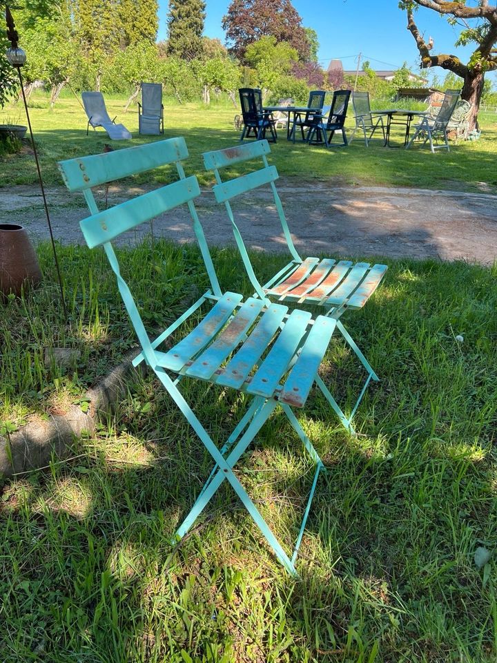 Stuhl Gartenstuhl Metallstuhl Klappstuhl 2 St. in Owingen