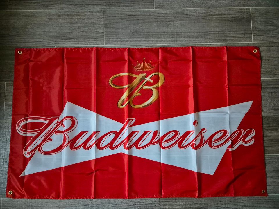 Budweiser Deko Fahne Fan Banner Fan Flagge ca. 90x150 cm in Stuttgart