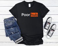 Poor hub Herren Shirt Gildan Herrenshirt Damen Damenshirt schwarz Brandenburg - Rehfelde Vorschau