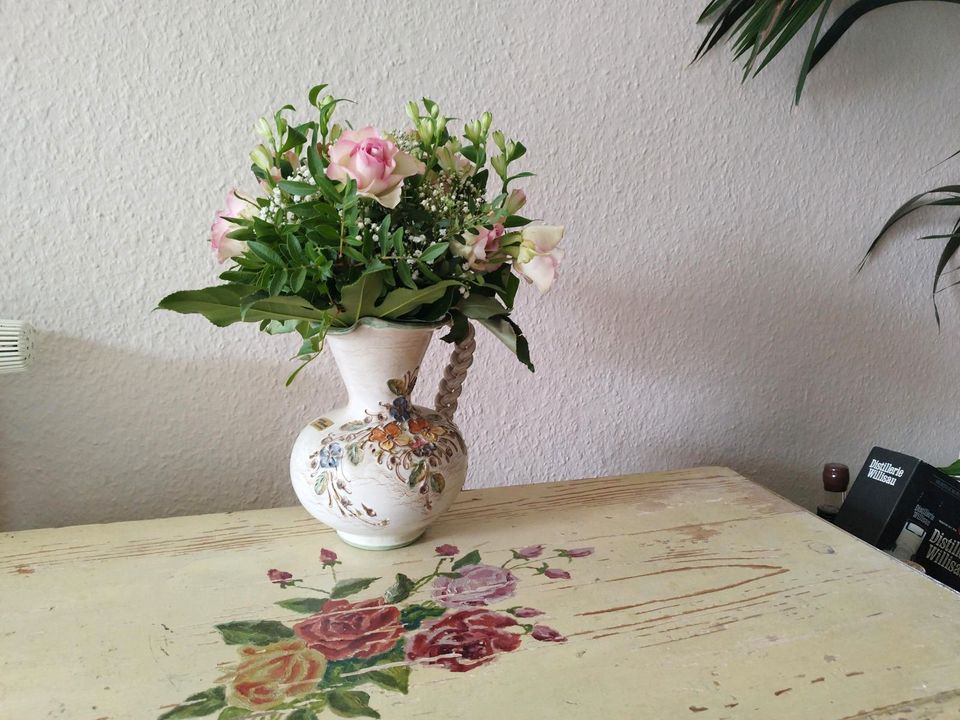 Ainring Keramik Henkelvase Vase Blumenvase Handarbeit Vintage in Chemnitz