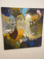 Freya Malerifabrikken Gemälde Unikat. Eulen 100x100 cm Owl Niedersachsen - Syke Vorschau