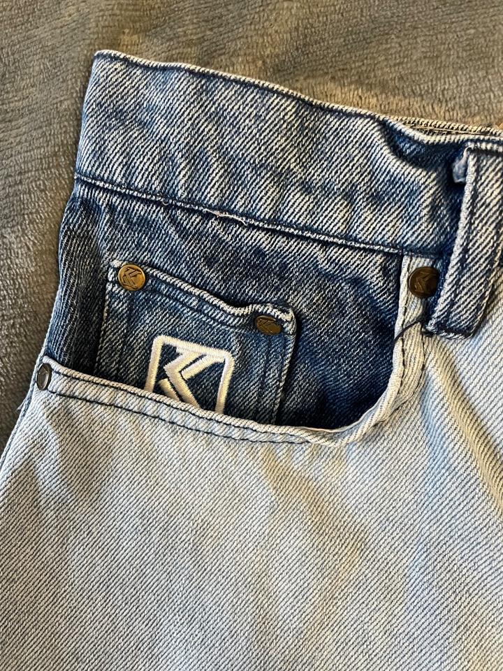 Karl Kani Patchwork Jeans XS – Vintage Two-Tone Denim Straight in Aachen