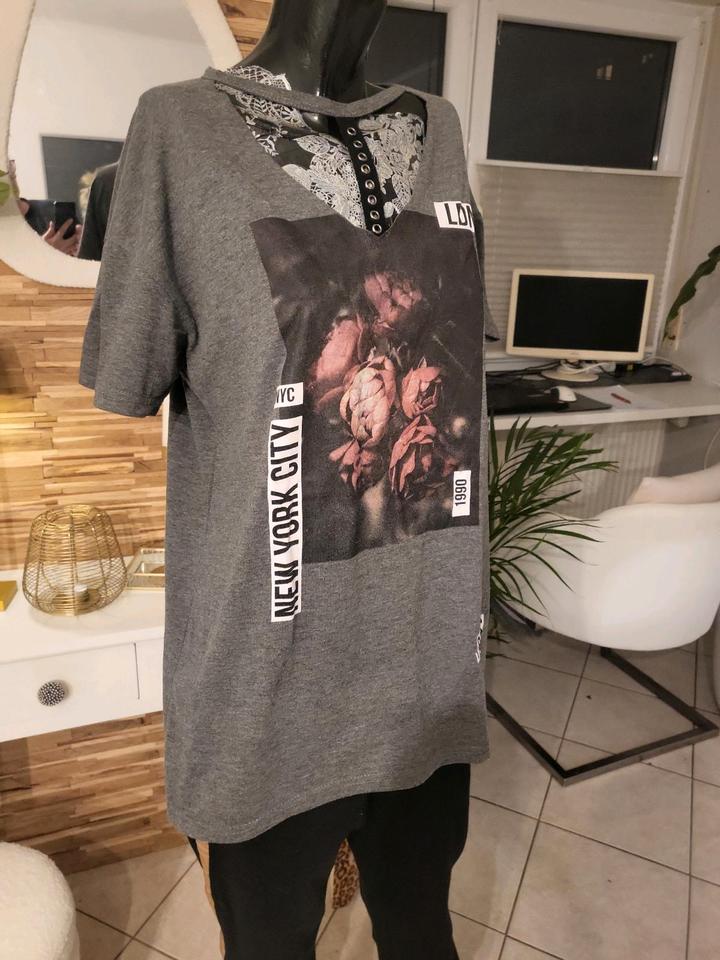 mega tolles  Shirt Tshirt Gr. 40 dkl khaki  Neuwertig in Leinfelden-Echterdingen