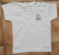 T-Shirt weiß Gr. 74-80 + MINIMAN + mit Druckknopfverschluß Rheinland-Pfalz - Lingenfeld Vorschau