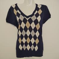 tommy hilfiger damen strick shirt sommer frühjahr M rauten 38 Hessen - Wöllstadt Vorschau