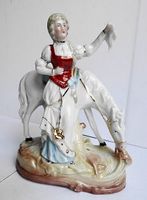 Porzellanfigur Figur Mädchen mit Pferd Bisquit-Porzellan Baden-Württemberg - Königsbach-Stein  Vorschau