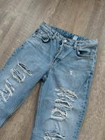 H&M Jeans xs/34 Boyfriend blau hellblau ripped Löcher Niedersachsen - Hanstedt Vorschau