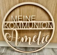 Kommunion Kranz, Personalisiert mit Name, Türkranz, Holz Baden-Württemberg - Allmendingen Vorschau