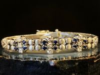 BRILLANT SAPHIR ARMBAND IN 14K 585 WEISSGOLD VINTAGE FJV Essen-West - Frohnhausen Vorschau