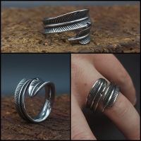 Ring Feder Edelstahl Schmuck verschiedene Größen Unisex NEU Sachsen-Anhalt - Spickendorf Vorschau