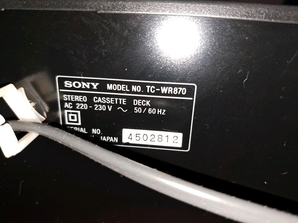 Sony Tapedeck TC WR 870 in Verden