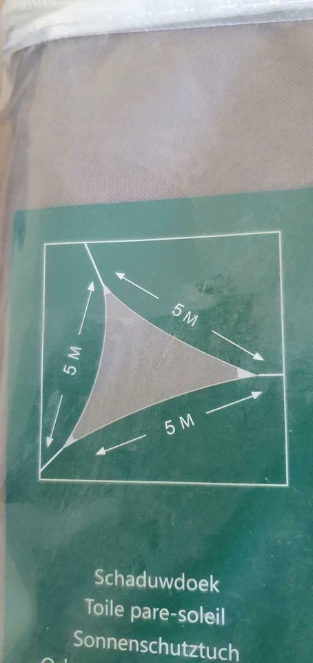 Sonnensegel dreieckig 5x5x5m oder 3.6x3.6x3.6m neu in Bielefeld