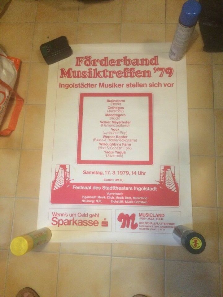 Originalposter "Förderband Musiktreffen 79" in Ingolstadt in Kösching