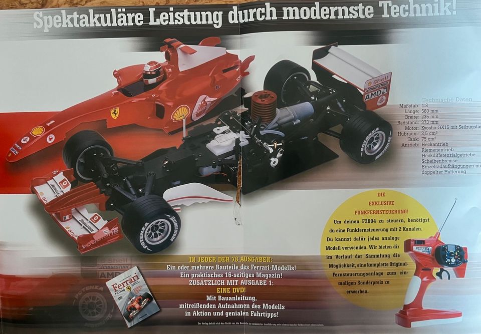 DeAgostini F1 Ferrari F2004 Kyosho RC Verbrenner 1:8 Bausatz in Lingen (Ems)