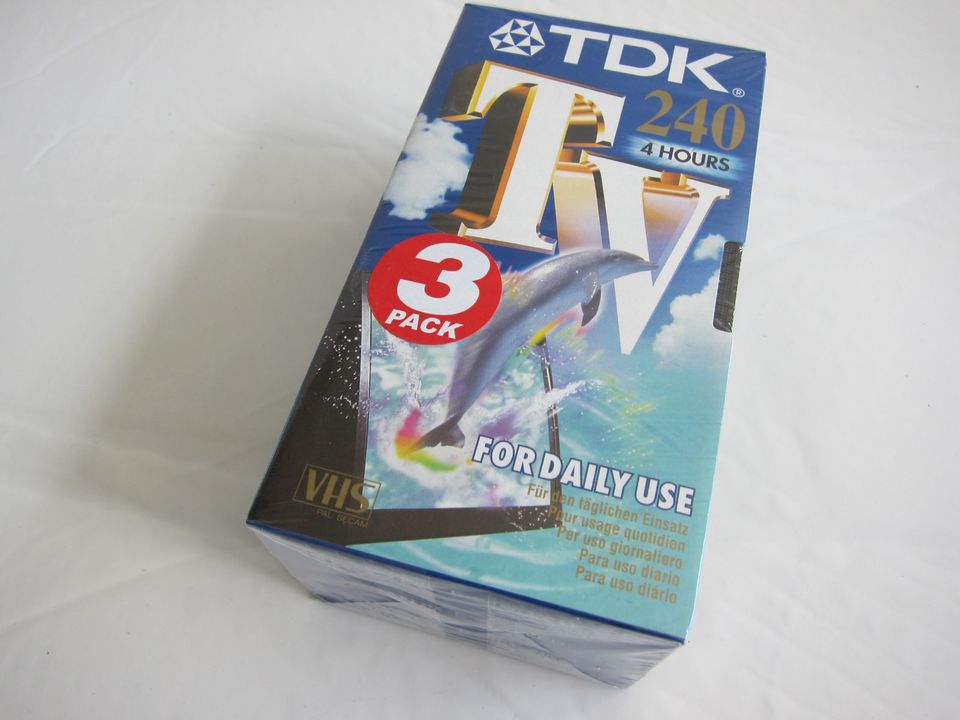 Videocassetten VHS Neu, Original Verpackt TDK 240 3 Stck. in Schwalmtal