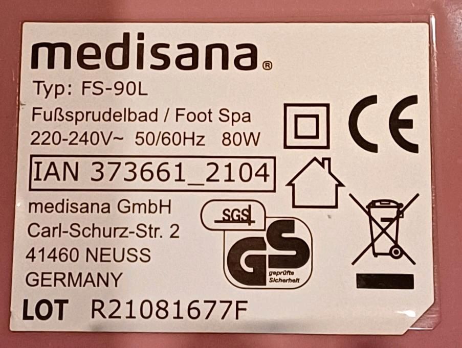 Medisana Fußsprudelbad in Ursberg