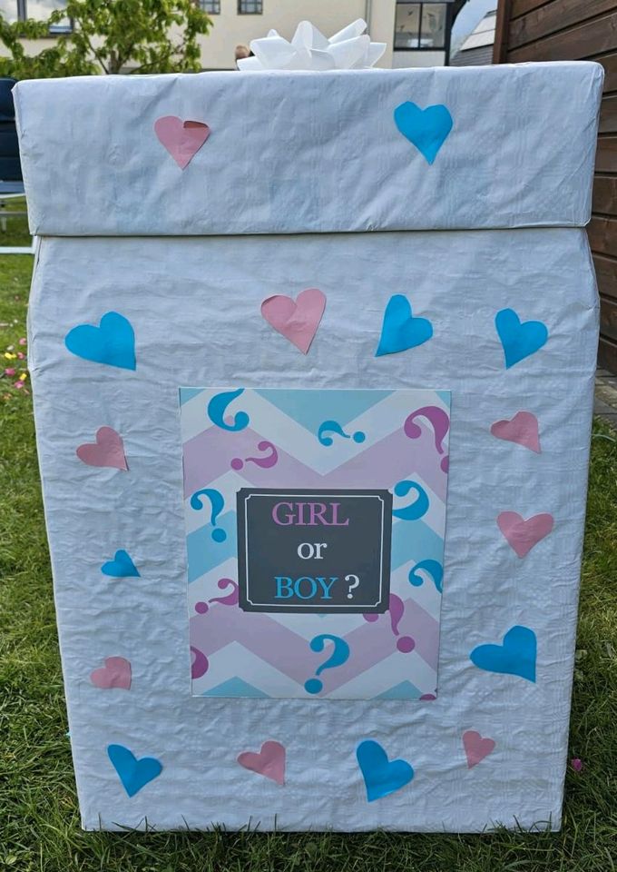 Ballonkiste für Gender/Baby/Shower-Party in Haltern am See