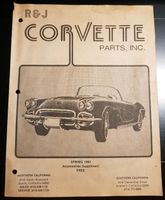 R&J Corvette Parts/Teileheft - Katalog 1980 Bayern - Üchtelhausen Vorschau
