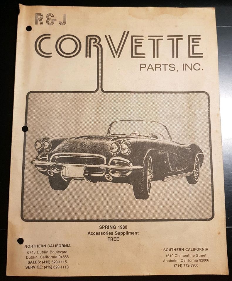 R&J Corvette Parts/Teileheft - Katalog 1980 in Üchtelhausen