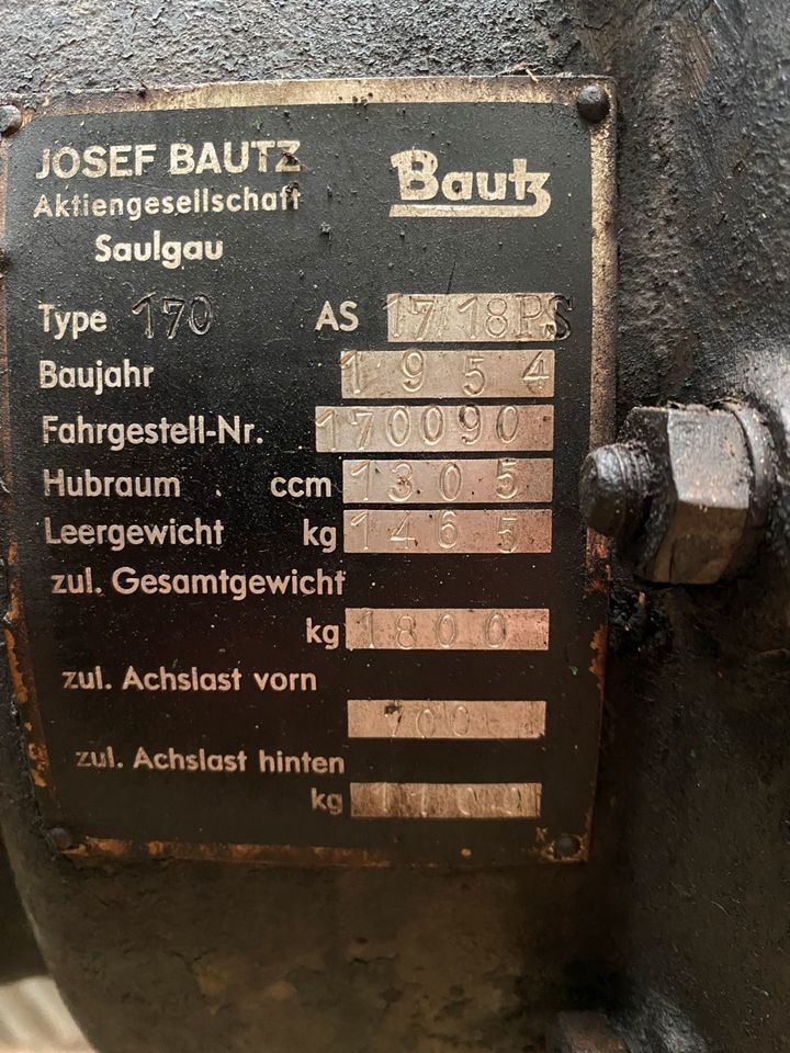 Bautz as 170 Traktor Schlepper Oldtimer in Hellenthal