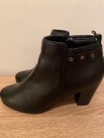 Damen Schuhe Leder Stiefeletten Boots Absatz schwarz neuwertig 38 Bayern - Fürstenzell Vorschau
