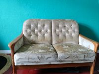 Vintage Zweisitzer Polster Sofa mit Schwanenmuster Pankow - Prenzlauer Berg Vorschau