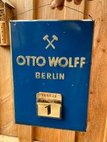 Blechschild Blechkalender „Otto Wolff“ Alte Reklame Baden-Württemberg - Kieselbronn Vorschau