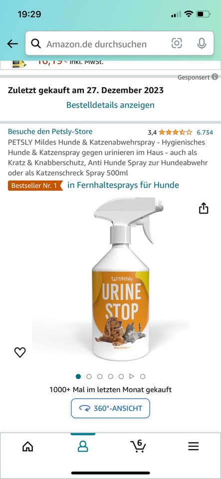 PETSLY Mildes Hunde & Katzenabwehrspray 500ml Spray NEU in Essen