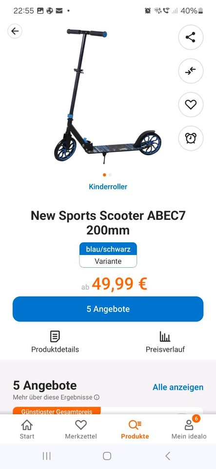 New Sports Scooter ABEC7 200mm in Sundern (Sauerland)