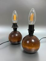 2 kleine Lampen Nachttischlampe Tischlampe Holz Kugel Vintage Berlin - Neukölln Vorschau
