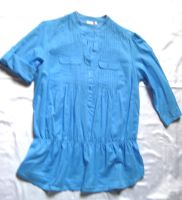 Blaue Tunika Bluse im Vintage Stil Hessen - Schlitz Vorschau