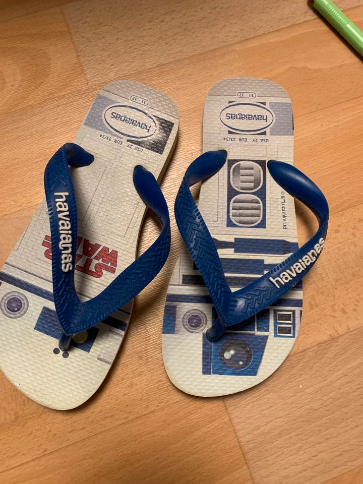 Havaianas Flip Flops Zehentrenner Star Wars 33/34 in Waren (Müritz)