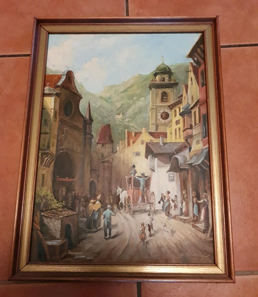 9 ÖL Gemälde von E. SCHMIDT in Regensburg