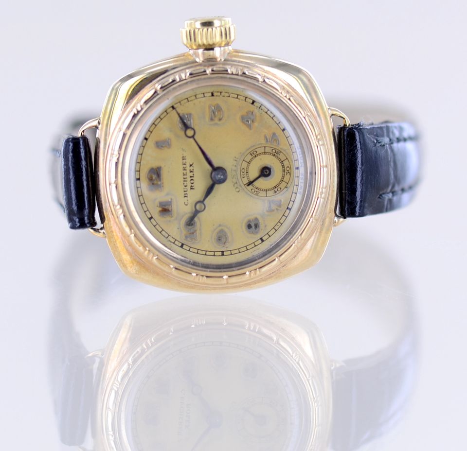 Rolex Lady Oyster Perpetual 18K Gold Kanalschwimmer 1929 Bucherer in Langenfeld