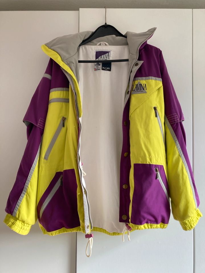 Vintage Jacke Ski Snowboard Lavina Sportoma gelb/violett M/L in Centrum