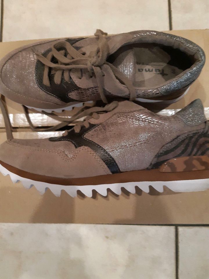 Tamaris Damen Schnürschuh, Sneaker in Gr.39 beige mehrfarbig neuw in Duisburg