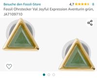 SUCHE Fossil Ohrringe Dreieck Val Joyful Expression Aventurin grü Hannover - Döhren-Wülfel Vorschau