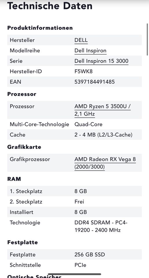 Dell Inspiron 15 in Offenbach