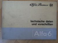 Alfa Romeo Technische Daten und Vorschriften Alfa 6  1/84 Baden-Württemberg - Bruchsal Vorschau