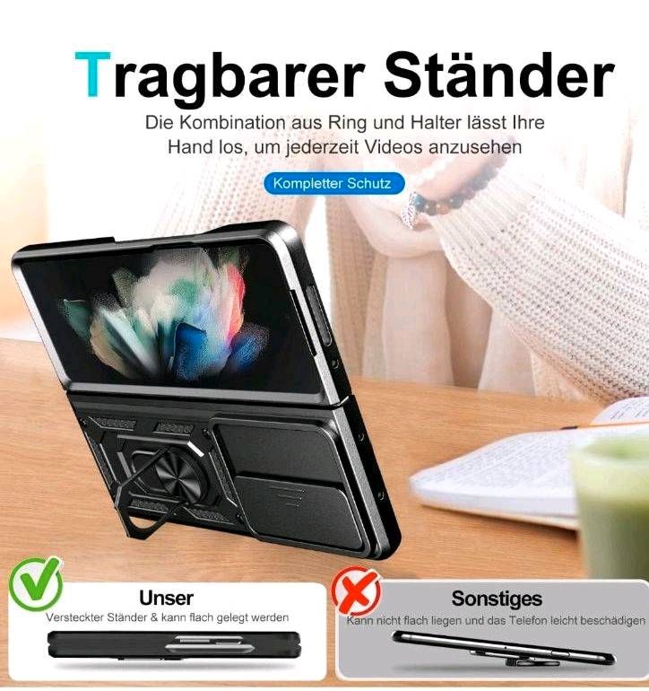 Samsung Galaxy Z Fold 4 Cover Hardcase mit Ring/Magnet in Crossen an der Elster