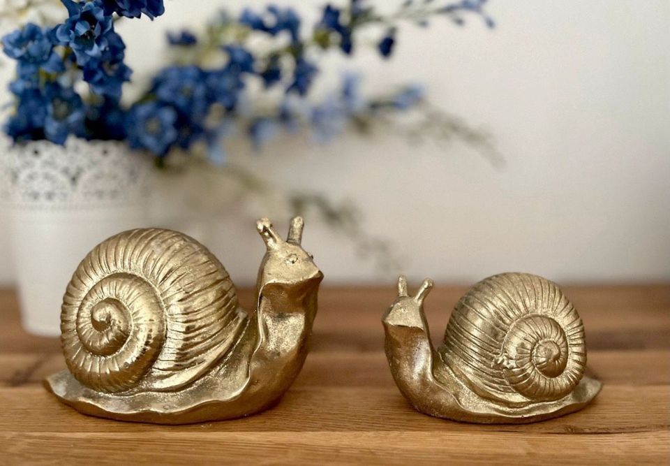 Dekofigur Schnecke Set Deko gold Gartendeko Gartenfigur in Duisburg