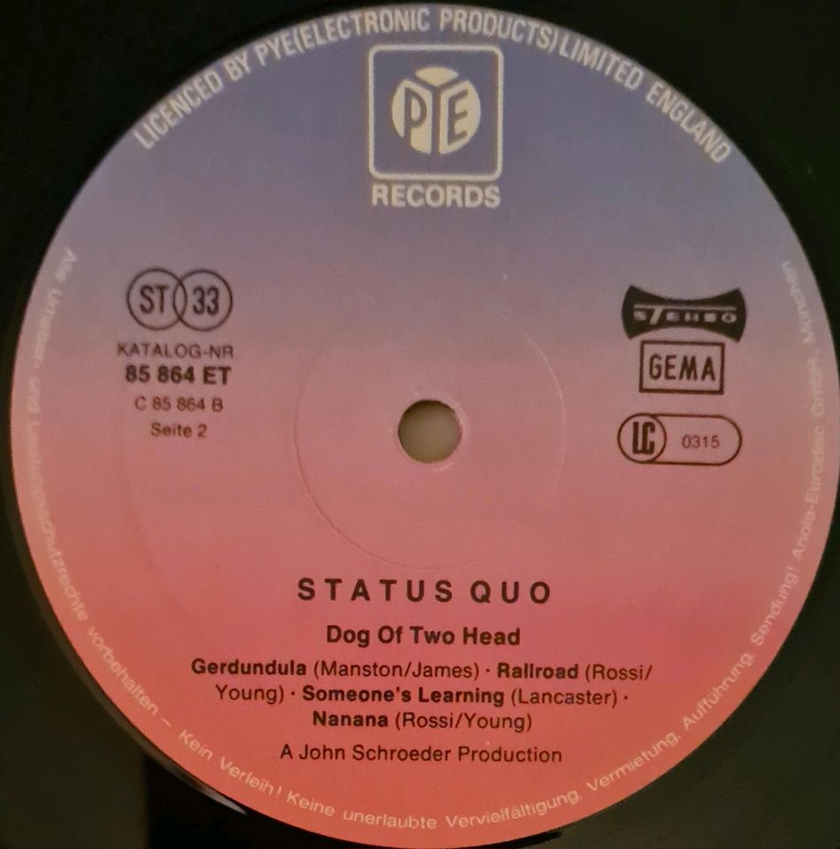 Status Quo: Dog of two Head   Vinyl   LP Gatefold in Nottensdorf