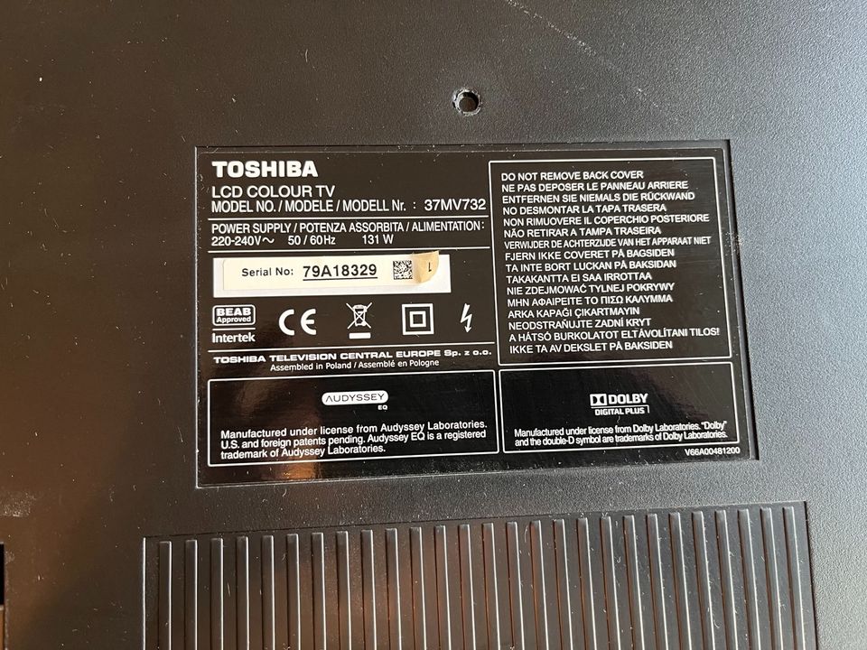 Toshiba TV Regza LCD TV 37 Zoll in Löf