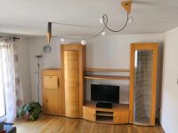 Wohnwand mit Glasvitrine, Sideboard, Lampen-Set, Vollholz Bayern - Augsburg Vorschau