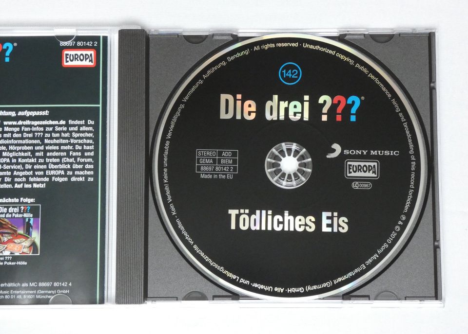 Die drei ??? Fragezeichen (Europa) - 142 - Tödliches Eis - CD/dt. in Bamberg