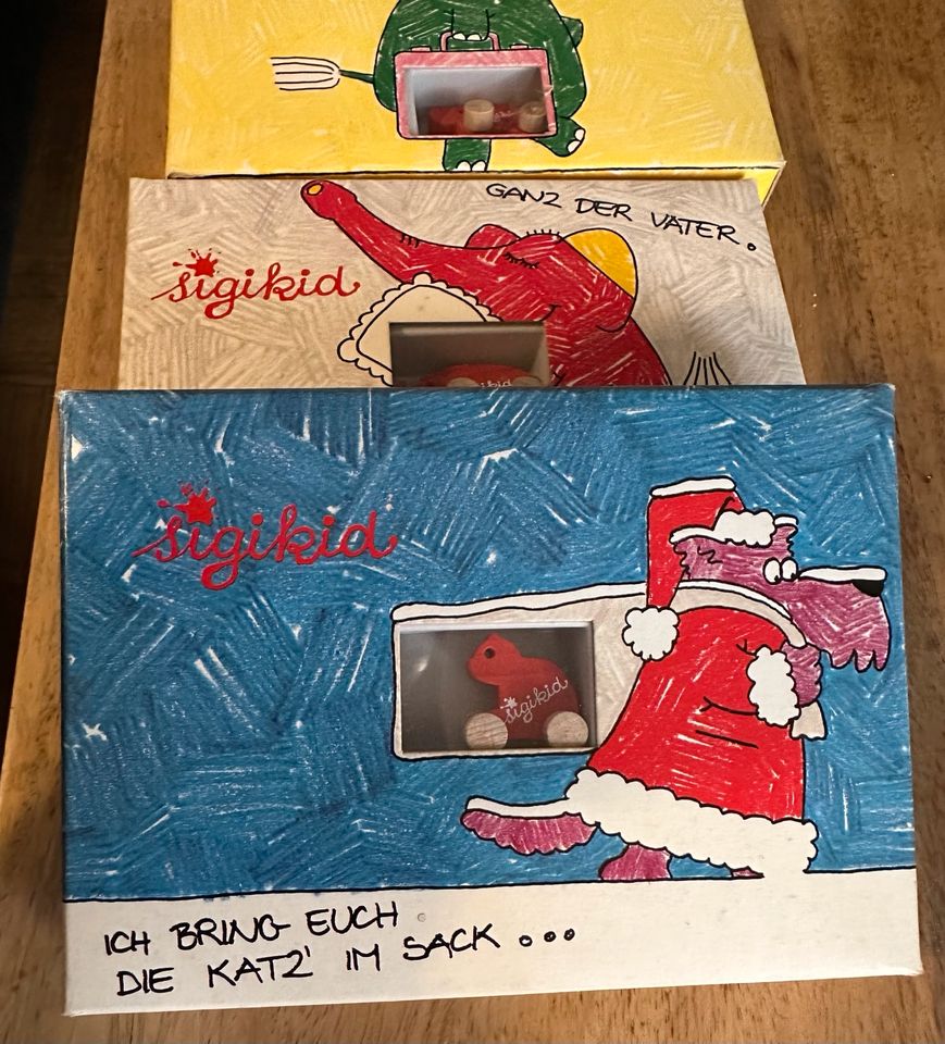 3 x Sigikid Sammel Postkarten Box mit kleinen Figuren vintage neu in München